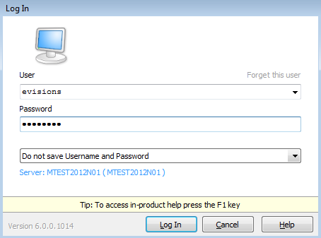 This is the Argos Login screen.  In addition to login and password entries, you must also ensure that the correct server is specified.